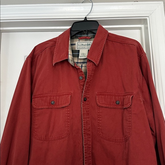 LL bean flannel lined hurricane shirt - Picture 2 of 7